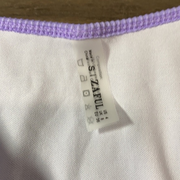 5 for $25 Zaful ribbed bikini swimsuit lavender - Picture 2 of 7